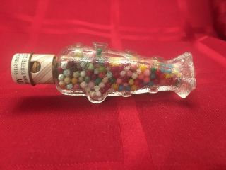 Antique Glass Candy Container Airplane With Candy