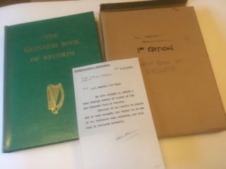 Rare 1st Edition Of The First Guinness Book Of Records Mailer And Flyer 1955