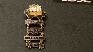 Bristol Bulldogs Supporters Club - - - 1949 - Speedway Badge,  Bars 4 - - - Gold Metal - - Rare