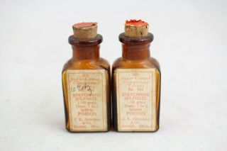 Rare Vintage Antique C.  E.  Jamieson & Co.  Empty Poison Bottles 2.  5 "
