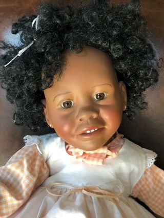 Lee Middleton Amanda 122883 1983 Signed 22” African American Doll