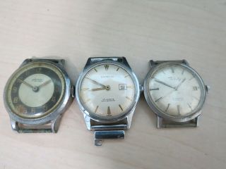 Bundle Of 3 X Vintage Mechanical Watch Faces - J10