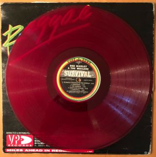 Bob Marley & The Wailers Survival Tuff Gong Red Vinyl Edition 1979 Lp Rare