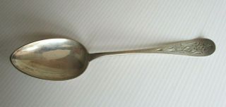 Antique Norwegian 830s Silver Large Dessert Spoon - R Iversen 1903 Dated