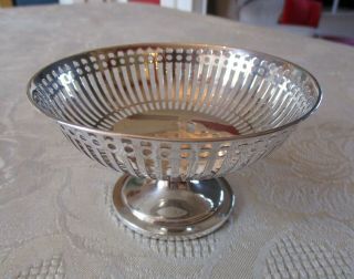 Antique Solid Silver Pierced Bonbon Dish - Birmingham 1908