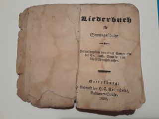 Rare Gettysburg Pa German Imprint 1832,  Pre - Civil War Hymnal,  H.  C.  Neinstedt
