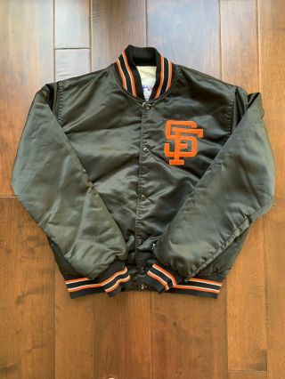 Rare Vintage Sf San Francisco Giants Satin Starter Jacket Medium | Mlb Baseball