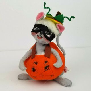 Vtg Annalee Halloween Mouse Mice Pumpkin 1998 Trick Or Treat Figure 6 " Retired