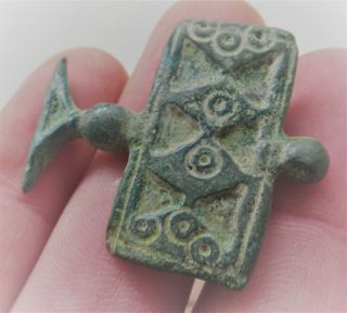 European Finds Ancient Roman Bronze Decorated Brooch Very Interesting Designs