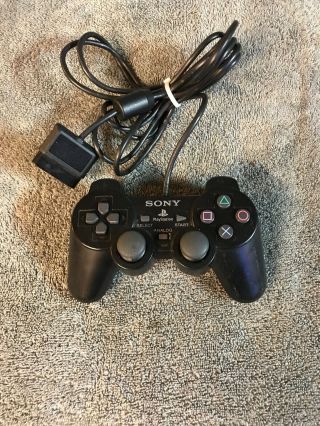 Sony Playstation 2 Ps2 Controller Black Oem Scph - 10520 Non Dual Shock Rare