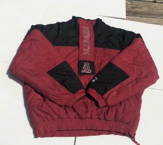 Vintage Alabama Crimson Tide Starter Jacket Pullover Mens Medium Vtg Rare Ncaa
