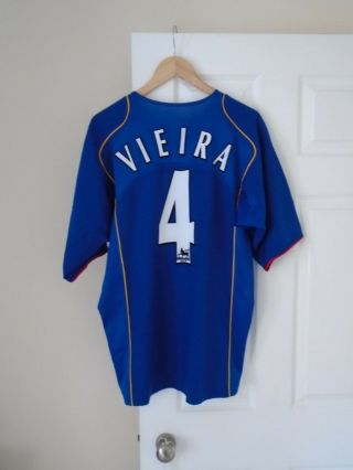 Arsenal Football Club Classic Nike 90 2004 - 05 Vieira 4 Away Shirt Vgc Xl Rare