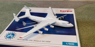 Antonov Airlines An - 225 Mriya Diecast Aircraft Model 1:500 Scale Herpa Rare