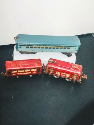Lionel Train Cars.  3 Vintage Train Cars.  Restoration,  Christmas Train