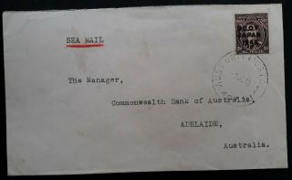 Rare 1948 Australia 3d Brown B.  C.  Of Japan Stamp On Cover Unit Postal Station 497