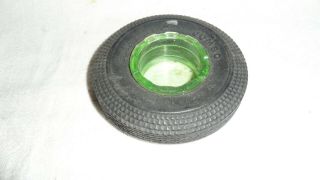 Vintage Rare Green General Tire Mini - 5 " - Jumbo Tire Ash Tray.  Extremely.