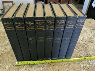 Antique The of Theodore Roosevelt.  8 Volumes - Executive Edition - Photos 3