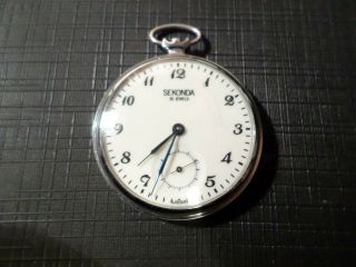 Vintage Sekonda Made In Ussr Gents Mechanical Pocket Watch