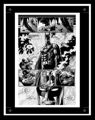 Paul Gulacy Batman Outlaws 1 Rare Production Art Pg 22 Mono