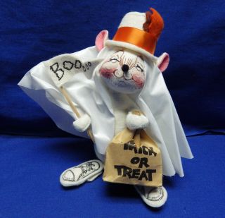 Vintage Annalee Halloween 6 " Ghost Boo Mouse 1994