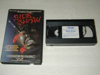 Side Show 1986 Trans World Horror Slasher Blood Gore 1987 Vhs Rare Htf Oop