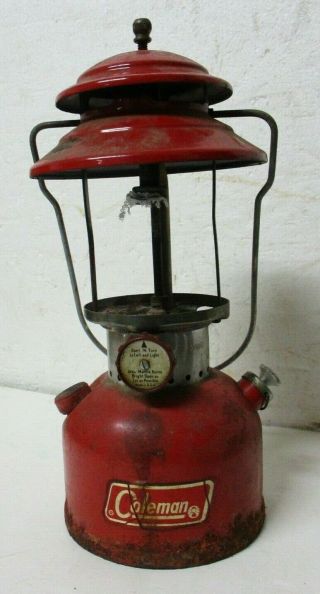 Vintage Mid Century Red Coleman 200a Lantern