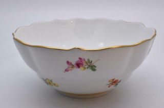 Antique / Vintage Meissen Bowl - Hand Painted Flowers