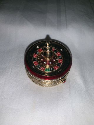 Estée Lauder Solid Perfume Compact Las Vegas Roulette Wheel - Rare