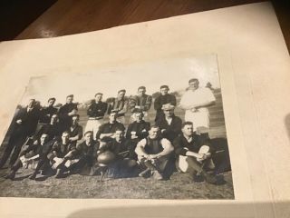 Antique 1900s Vfl Football Team Photo With Jerseys And Umpire