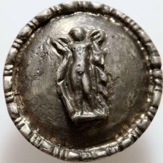 Very Rare Roman Military Silver Armour Nail Ornament Circa 200 - 300 Ad