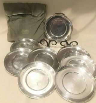 Set Of 8 Gregg Silver Co Silver Plated Bread Butter Or Dessert Plates W/ Bag