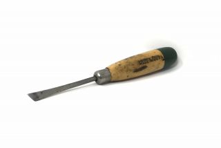 Vtg 3/8 " Millers Falls Usa Wood Carving Chisel Gouge Antique Woodworking Tool