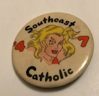 Vintage Southeast Catholic School Class Of ‘47 Pin Button Htf Rare