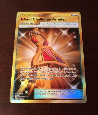 Island Challenge Amulet Trainer 265/236 Secret Rare Pokemon Card Nm Cosmic