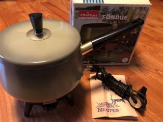 Vintage Chilton Electric Fondue Pot With Box And Instructions