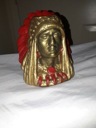 Cigar Store Indian Antique Match Holder " One Of A Kind "