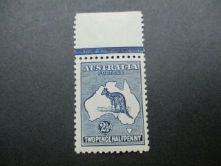 Kangaroo Stamps: 2.  5d Indigo 3rd Watermark Rare (c50)