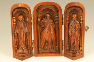 Rare Old Boxwood Hand Carved Jesus Christ Statue Figure Netsuke Collectable