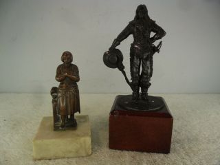Antique French Bronze Figures Of D’artagnan & Joan Of Arc