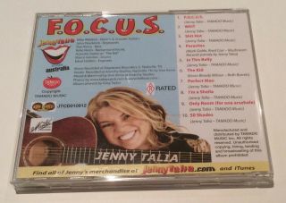 JENNY TALIA - F.  O.  C.  U.  S.  - 10 TRACK CD - KEVIN BLOODY WILSONS DAUGHTER RARE 2012 2