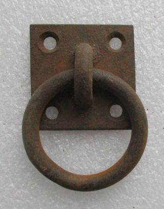 Antique Heavy Duty Cast Iron Wall Mount Ring 2 1/2 " Diameter