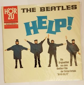 The Beatles " Help " Rare Germany 1st Issue 1965 Orig.  Lp Shze 162