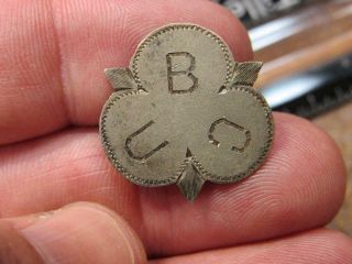 Extremely Rare Civil War Union Colored Brigade Military Pin Ucb Clover (19c5)
