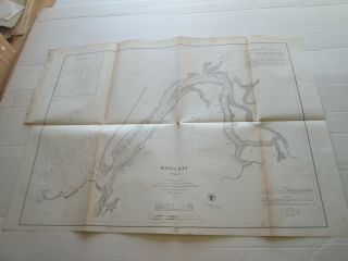 (1) 1865 U.  S.  Coast Survey.  Chart: " Koos Bay,  Oregon ",  Third One
