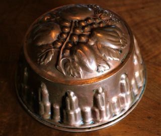Antique America Tin Lined Copper Jelly Or Cake Dessert Mold By Kreamer C.  1925
