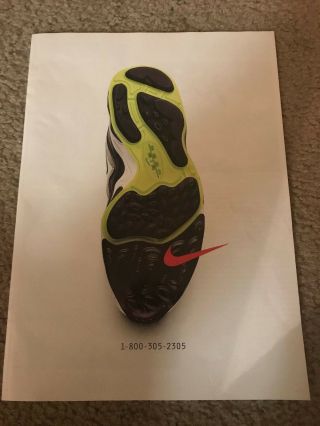Vintage 1996 Nike Air Zoom Poster Print Ad Running Shoe 1990s Rare