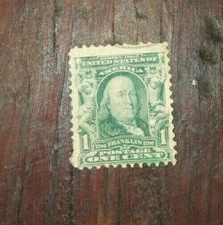 Very Rare Us Postage Stamp Vintage 1c Franklin
