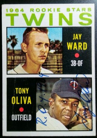 1964 Topps Tony Oliva Signed Autograph Twins Baseball Rookie Card Rare