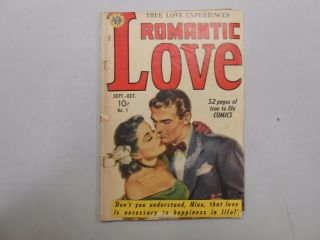 Romantic Love 1 (sep - Oct 1949,  Avon) Gd2.  0,  Rare Golden Age Romance Work