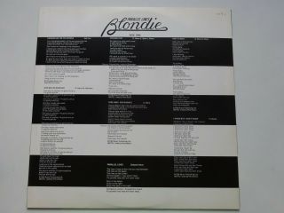 BLONDIE Parallel Lines - Rare Hong Kong Import Orange Labels EX/EX Cond 1978 LP 3